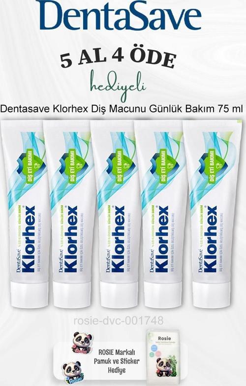 Klorhex Diş Macunu Günlük Bakım 75 ml 5 Al 4 Öde ve Rosie Pamuk