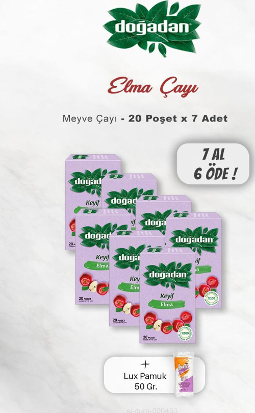 Elma Çayı 7 AL 6 ÖDE, ve 50 Gram Pamuk