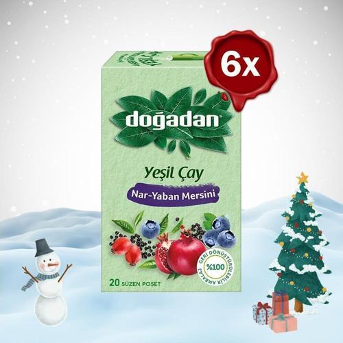 Yılbaşı Paketi Yeşil Çay Nar Yaban Mersini 20'li Paket x 6