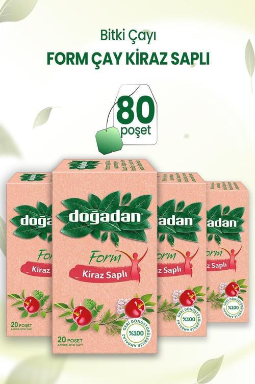 Form Çay Kiraz Saplı 20'li x 4 Adet