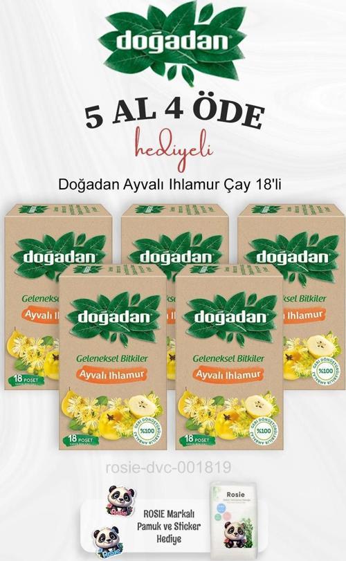 Ayvalı Ihlamur Çay 18'li 5 Al 4 Öde ve Rosie Pamuk