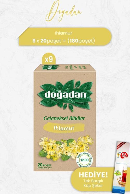 Ihlamur Çayı 20'li x 9 Adet ve Tek Sargılı Küp Şeker
