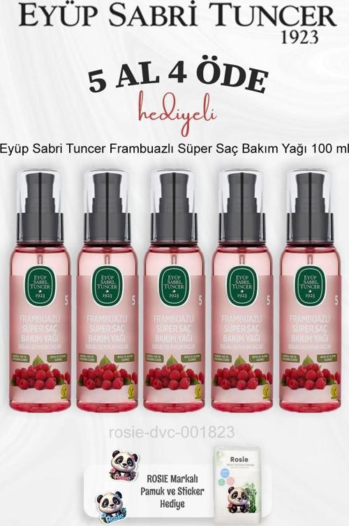Frambuazlı Süper Saç Bakım Yağı 100 ml 5 Al 4 Öde ve Rosie Pamuk