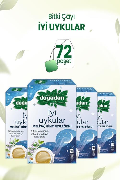 İyi Uykular Çayı Melisa ve Hint Fesleğeni 18' li x 4 Adet