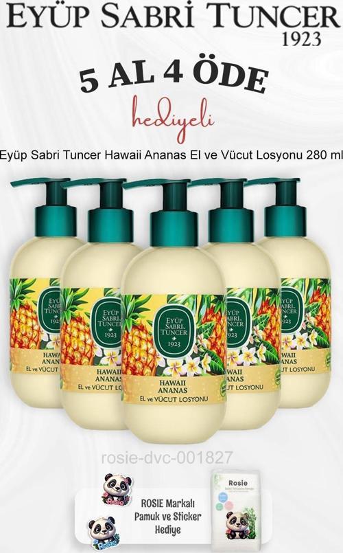 Hawaii Ananas El ve Vücut Losyonu 280 ml 5 Al 4 Öde ve Rosie Pamuk
