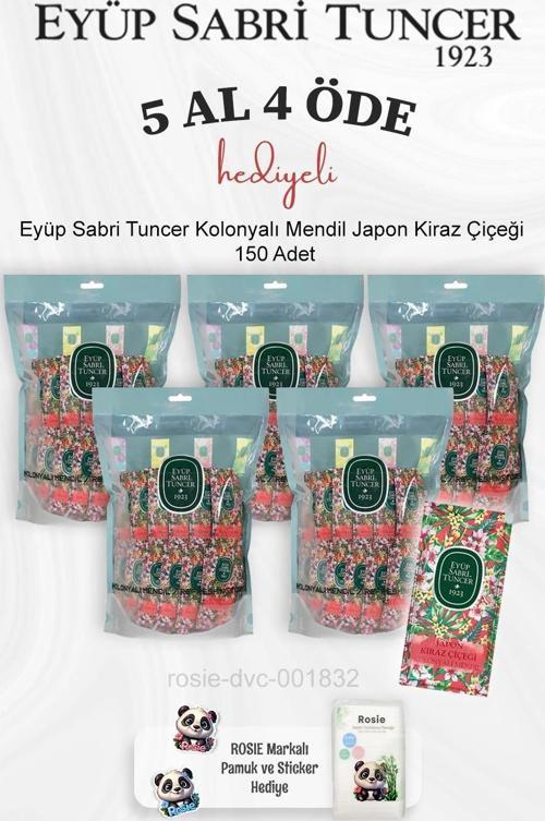 Kolonyalı Mendil Japon Kiraz Çiçeği 150 Adet 5 Al 4 Öde ve Rosie Pamuk