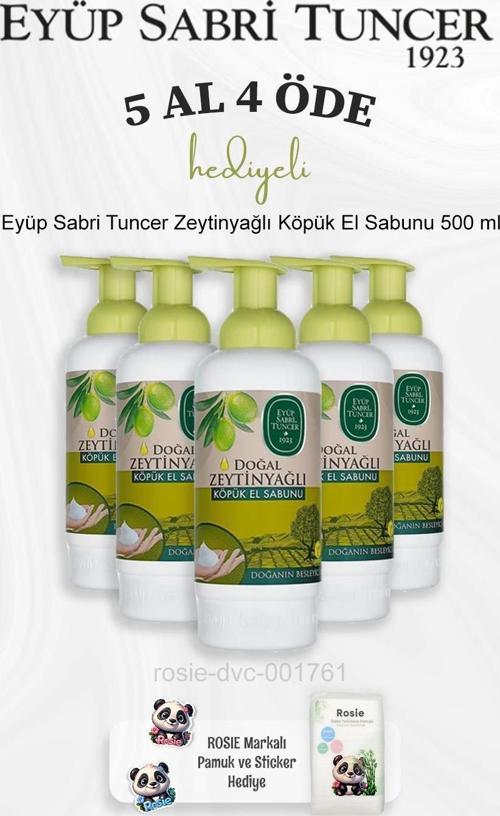 Zeytinyağlı Köpük El Sabunu 500 ml 5 Al 4 Öde ve Rosie Pamuk