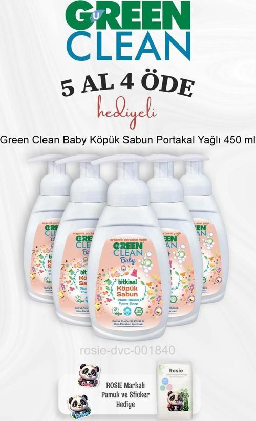 Baby Köpük Sabun Portakal Yağlı 450 ml 5 Al 4 Öde ve Rosie Pamuk