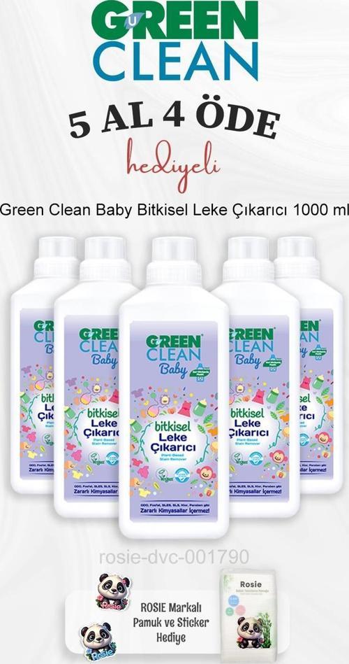 Bebek Bitkisel Leke Çıkarıcı 1000 ml 5 Al 4 Öde ve Rosie Pamuk