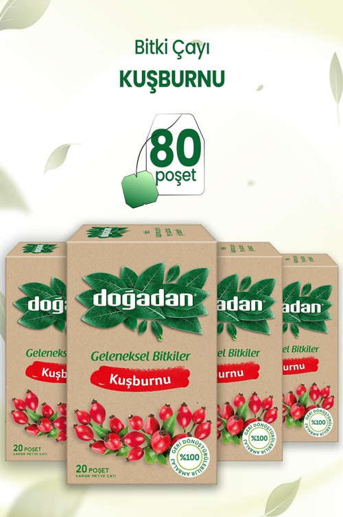 Kuşburnu Çayı 20'li x 4 Adet