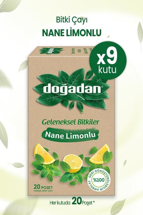 Nane Limonlu Bitki Çayı 20'li x 9 Adet