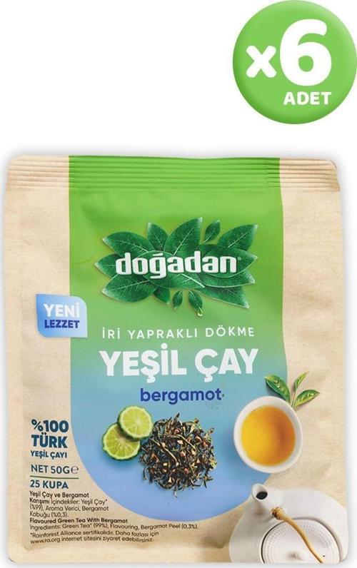 Dökme Yeşil Çay Bergamot 50 gr x 6 Adet