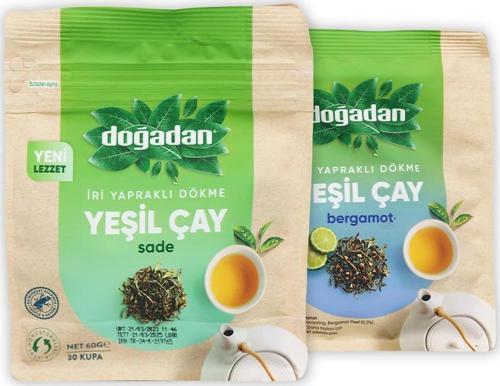 Dökme Yeşil Çay Sade 60 gr ve Bergamot 50 gr