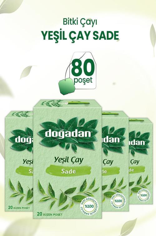 Yeşil Çay Sade 20'li x 4 Adet