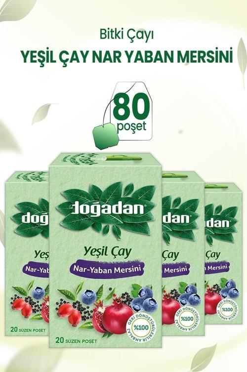 Yeşil Çay Nar Yaban Mersini 20'li Paket x 4 Adet