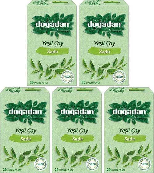 Yeşil Çay Sade 20'li x 5 Adet