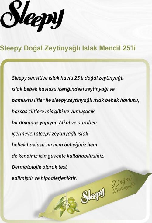 Doğal Zeytinyağlı Islak Mendil 25'li 5 Al 4 Öde ve Rosie Pamuk