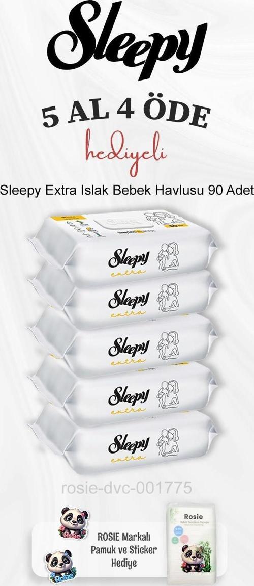 Extra Islak Bebek Havlusu 90 Adet 5 Al 4 Öde ve Rosie Pamuk