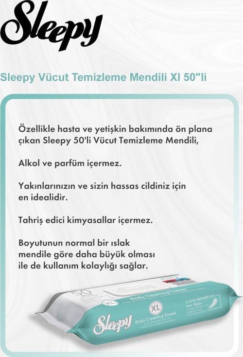 Vücut Temizleme Mendili Xl 50"li 5 Al 4 Öde ve Rosie Pamuk