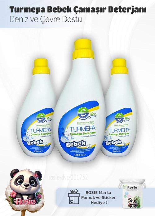 Baby Çamaşır Deterjanı 1000 ml x 3 ve Rosie Pamuk