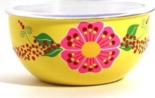 El Boyama 16 Cm Sarı Kapaklı Kase
