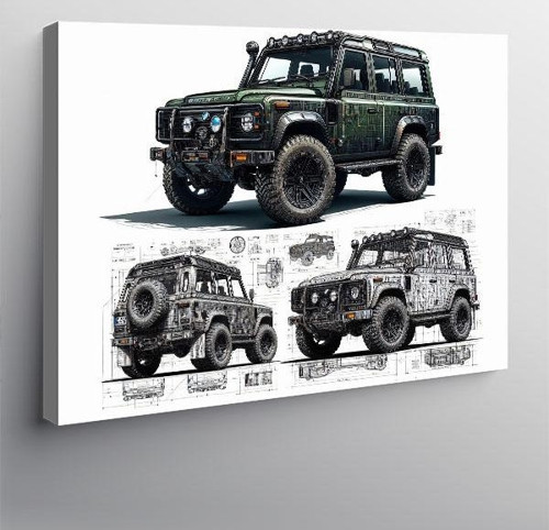Kanvas Tablo Arazi Off-Road Aracı 50cmx70cm