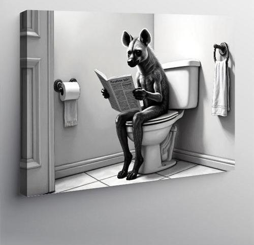 Kanvas Tablo Banyo Okuyucu Figür 50cmx70cm
