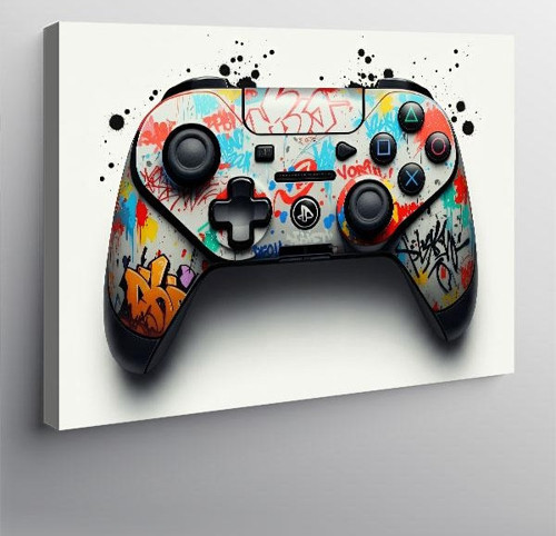 Kanvas Tablo Grafitili Oyun Kumandası 70cmx100cm