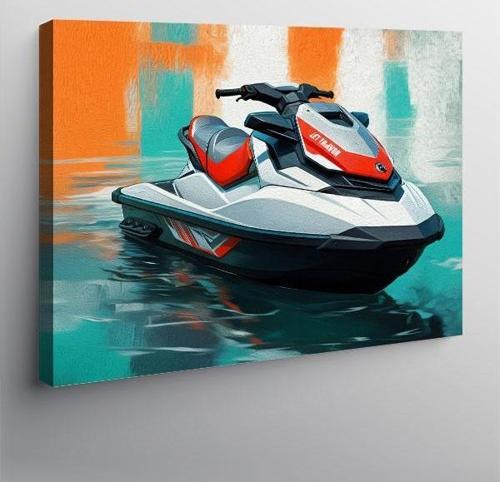 Kanvas Tablo Jet Ski Tasarımı 100cmx140cm