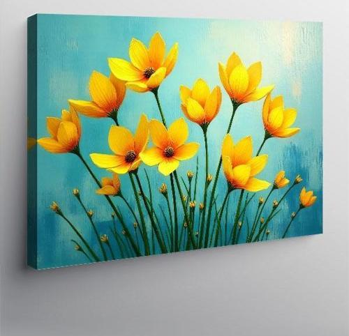 Kanvas Tablo Sarı Laleler Tarlası 70cmx100cm