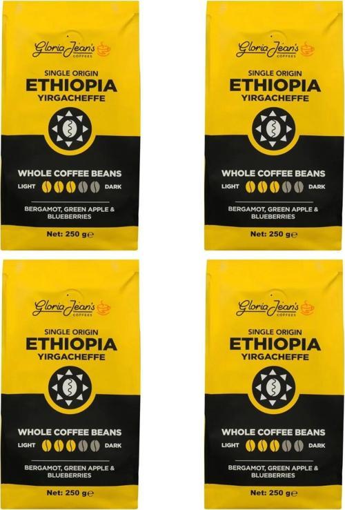 GLORİA JEAN'S ETHİOPİA YİRGACHEFFE 250 GR 4'LÜ PAKET