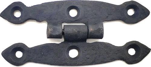Antika Tarz Dekoratif Pirinç Dar Menteşe - 75x39 mm, Oksit