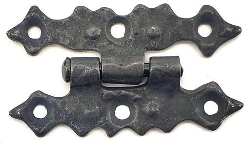 Antika Tarz Dekoratif Pirinç Yıldız Menteşe - 63x36 mm, Oksit