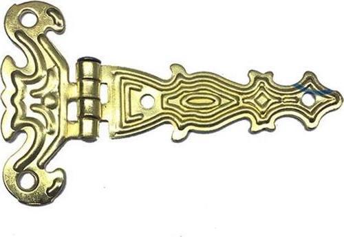 Dekoratif, Sac Tek Kuyruklu Menteşe - 40x68 mm, Küçük, Sarı, 100 Adet