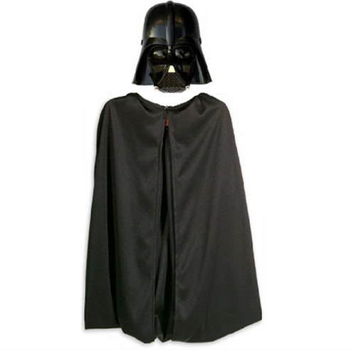 Çocuk Boy Yıldız Savaşları Star Wars Darth Vadet Maskesi ve 90 cm Pelerin Seti Siyah