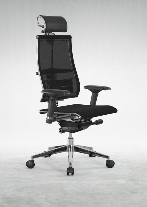Yoga Fileli Çelik Müdür / Yönetici Koltuğu - Ofis Sandalyesi - Y-4DF-B2-5D / 0010005 Siyah