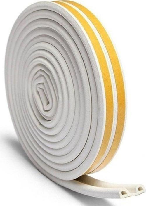 D Fitil Bondit Çift Sarım Kauçuk Kapı ve Pencere İzolasyon Bandı Fitili 5x2 10 Metre Beyaz