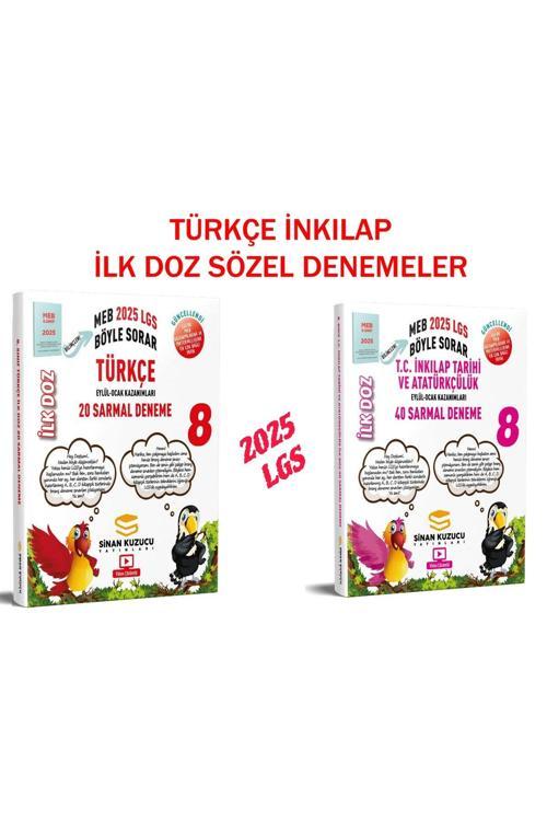 Sinan Kuzucu Yayınları 2025 İlk Doz Sözel Deneme Seti ( 2 Kitap) Türkçe İnkılap