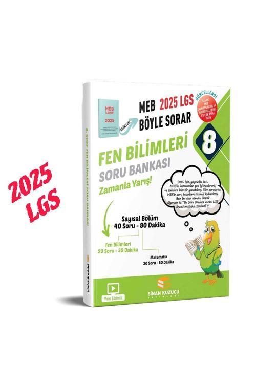 Sinan Kuzucu Yayınları 2025 Lgs 8. Sınıf Fen Bilimleri Soru Bankası