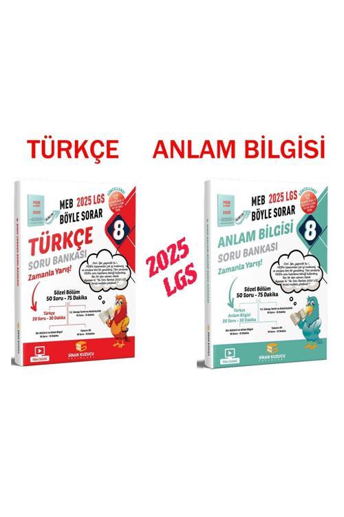 Sinan Kuzucu Yayınları 2025 Lgs 8. Sınıf Türkçe Anlam Bilgisi Soru Bankası Seti (2 Kitap)