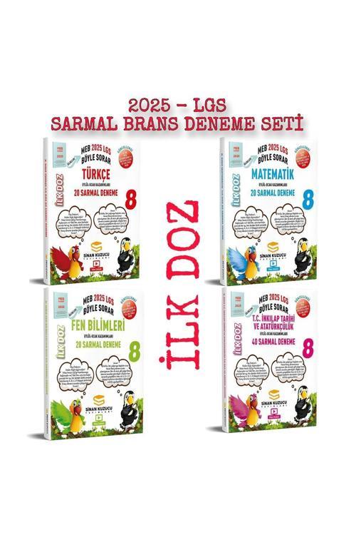 Sinan Kuzucu Yayınları 2025 Lgs İlk Doz Deneme Seti (4 Kitap)