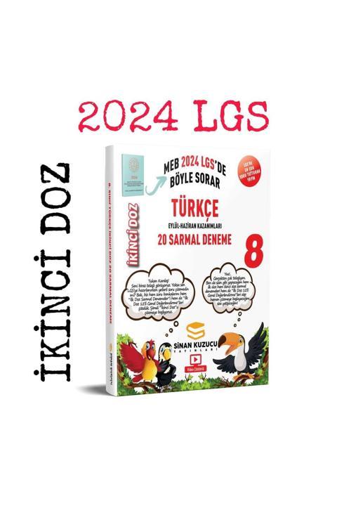 Sinan Kuzucu Yayınları 8. Sınıf | İkinci Doz Sarmal Branş Denemeleri Türkçe ( 2024 Lgs )