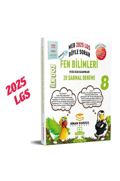 Sinan Kuzucu Yayınları 8. Sınıf | İlk Doz Sarmal Branş Denemeleri Fen Bilimleri ( 2025 Lgs )