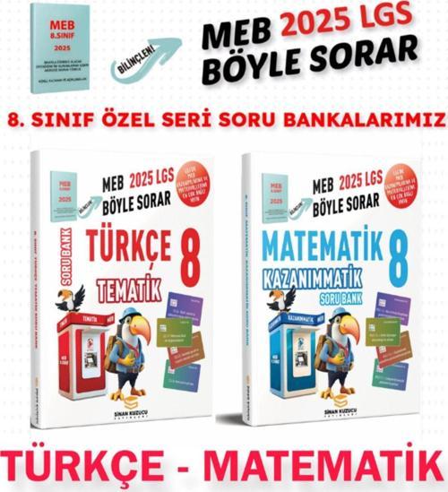 Sinan Kuzucu Yayınları 8. Sınıf Lgs Türkçe Tematik - Matematik Kazanım Matik 2'Li Soru Bankası Seti
