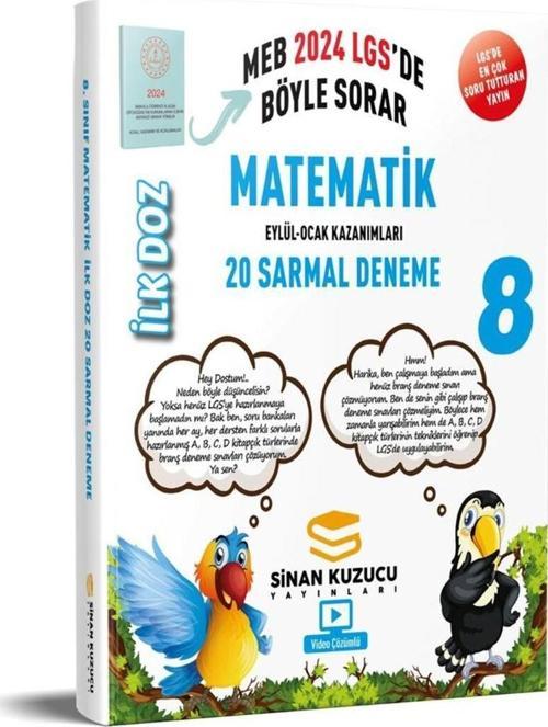 Sinan Kuzucu Yayınları Ilk Doz 2023 8. Sınıf Matematik 20 Li Sarmal Deneme