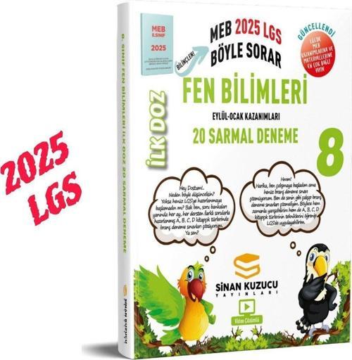 Sinan Kuzucu Yayınları Sinan Yayınları 8. Sınıf Lgs Fen Bilimleri 2024-2025 Ilk Doz Denemesi