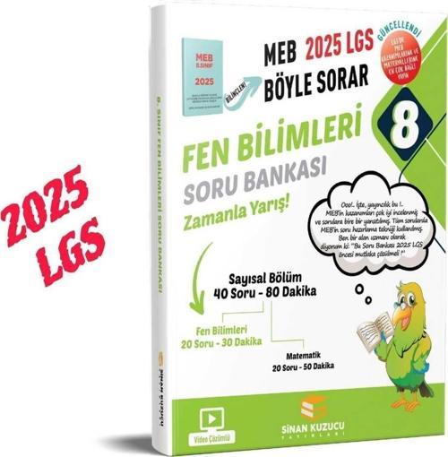Sinan Kuzucu Yayınları Sinan Yayınları 8. Sınıf Lgs Fen Bilimleri 2024-2025 Soru Bankası
