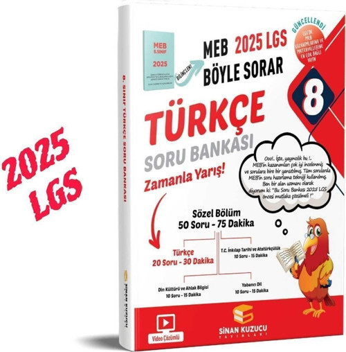 Sinan Kuzucu Yayınları Sinan Yayınları 8. Sınıf Lgs Türkçe 2024-2025 Soru Bankası