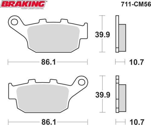 Brakıng Fren Balatası Sinter 711cm56 Arka Honda Foresıght 250 Cbr 500 600 Cb 650f Xl 600 650 700 V X