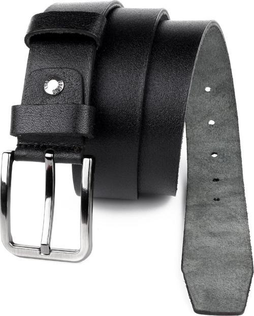 Hakiki Deri Erkek Kemer Extra Yumuşak 4 cm Kumaş ve Kot Siyah